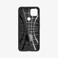 ACS02907 - Pixel 5a Case Liquid Air in matte black showing the inside of case