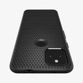 ACS02907 - Pixel 5a Case Liquid Air in matte black showing the back zoomed in to show the fine details