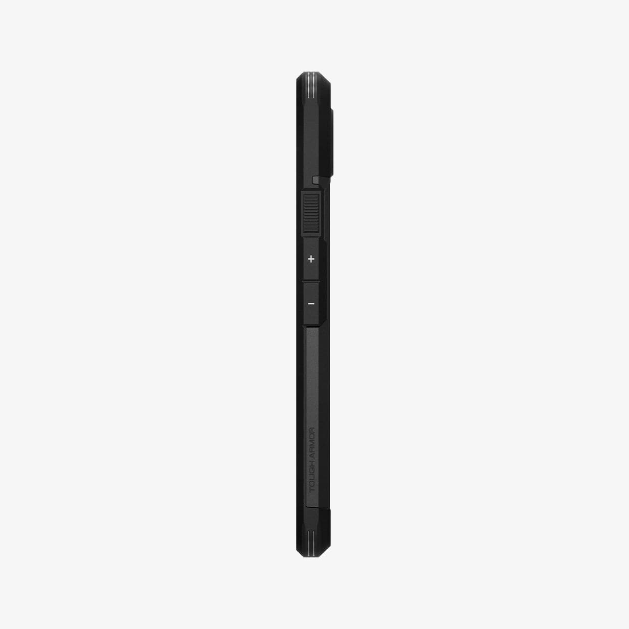 ACS03442 - Pixel 6 Case Tough Armor in black showing the side with volume controls