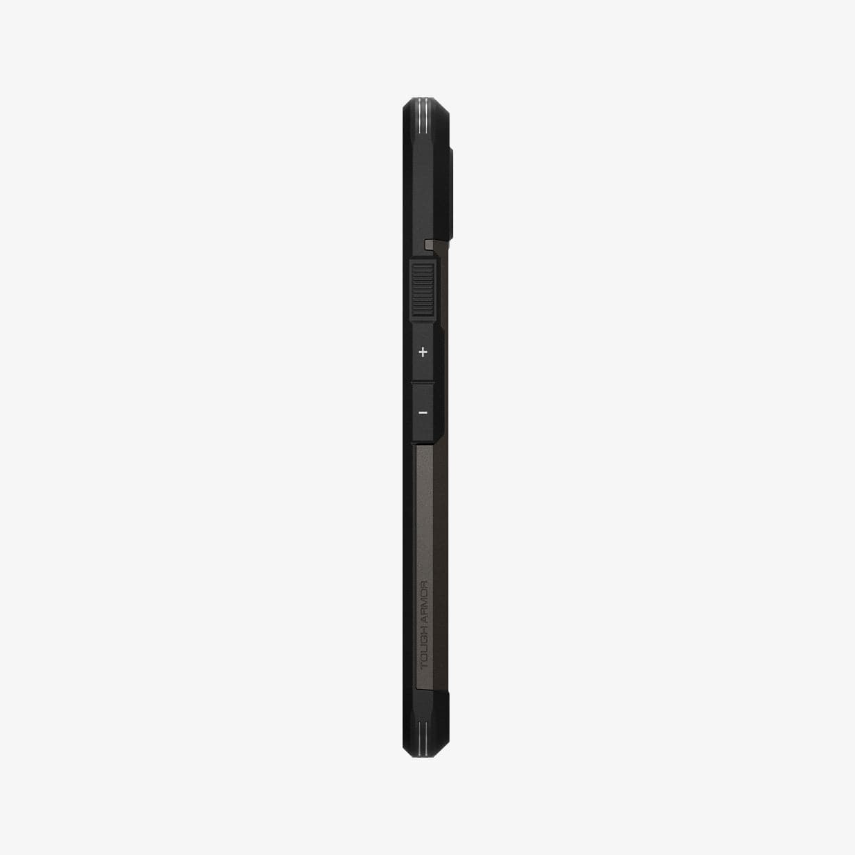 ACS03443 - Pixel 6 Case Tough Armor in gunmetal showing the side with volume controls