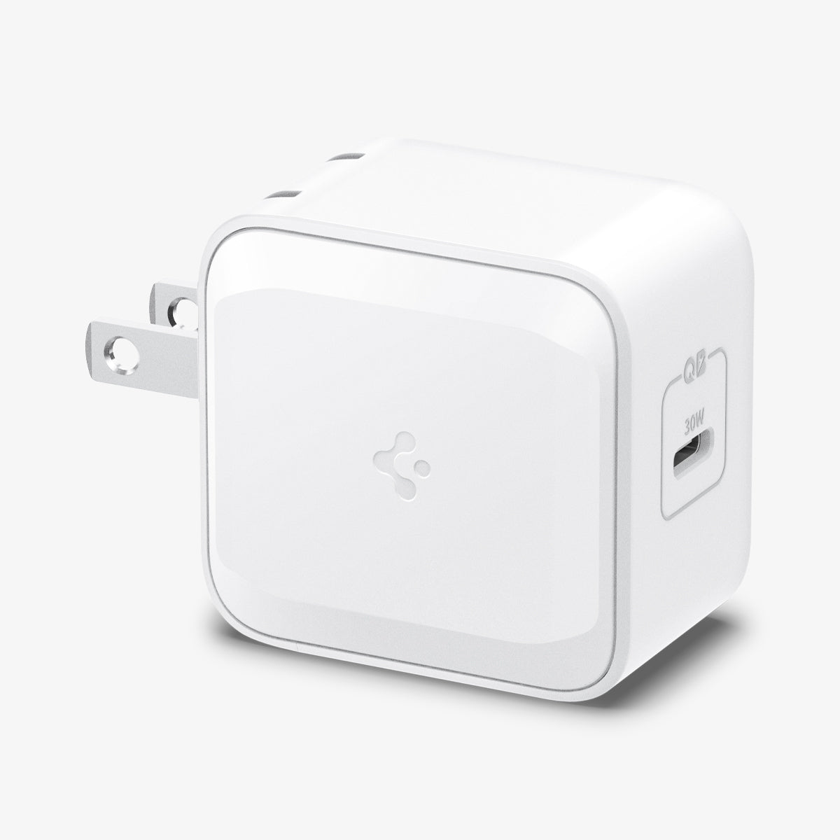 ACH02075 - ArcStation™ Pro 30W Wall Charger PE2008 in white showing the front, side and top
