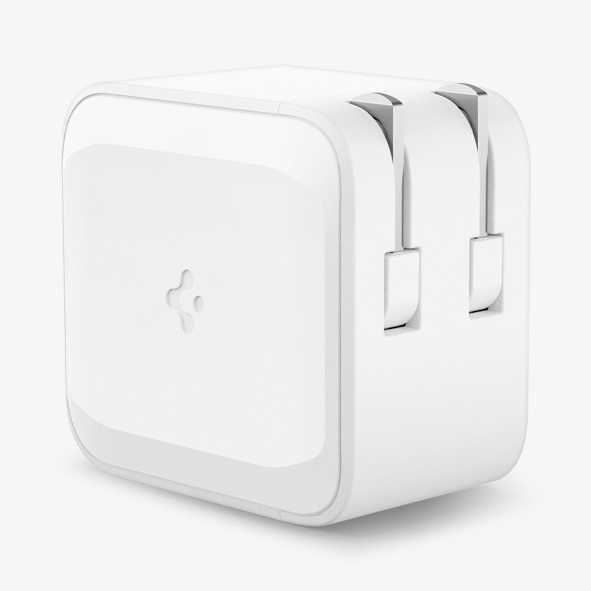 ACH02075 - ArcStation™ Pro 30W Wall Charger PE2008 in white showing the side, back and top with prongs in