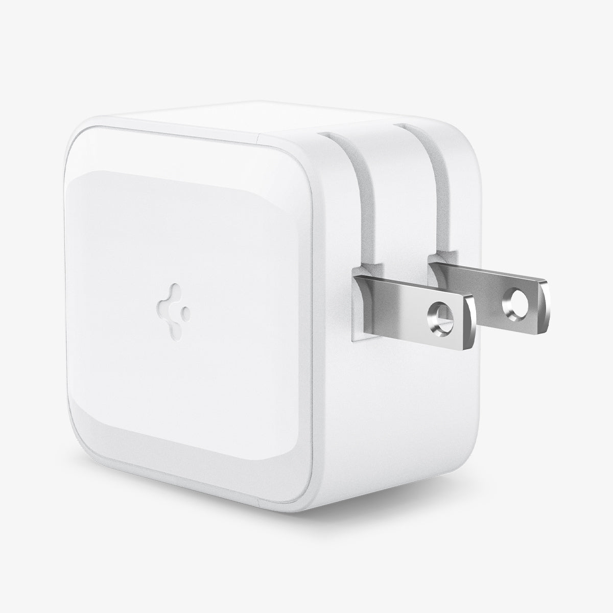 ACH02075 - ArcStation™ Pro 30W Wall Charger PE2008 in white showing the back, side and top with prong out