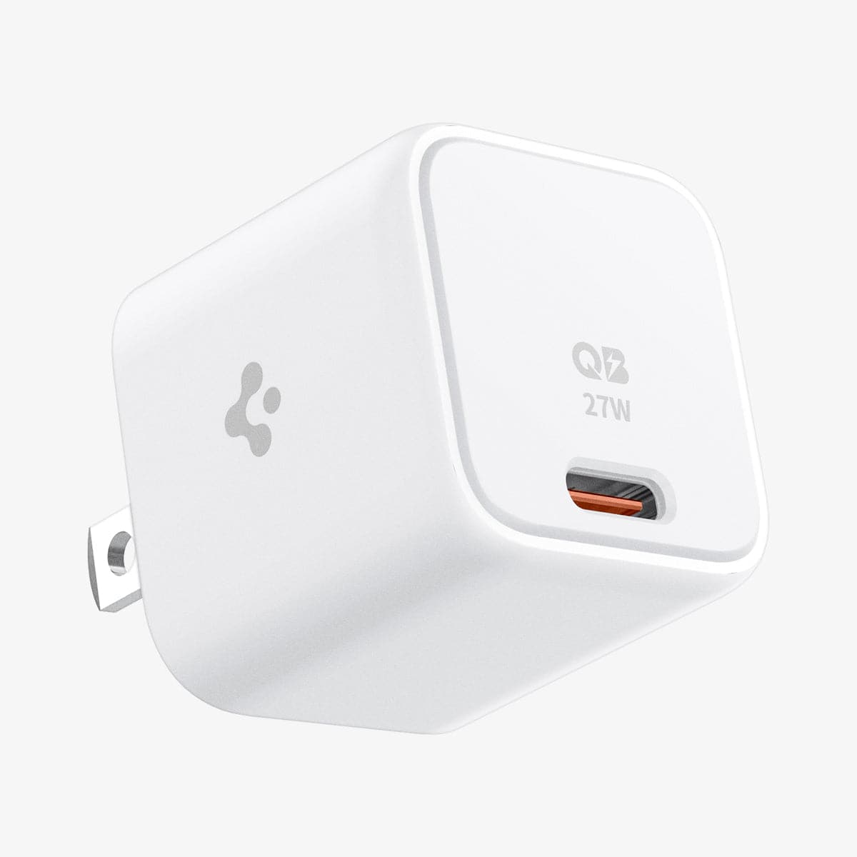 ACH03825 - ArcStation™ Pro 27W Wall Charger in white showing the front, side and bottom