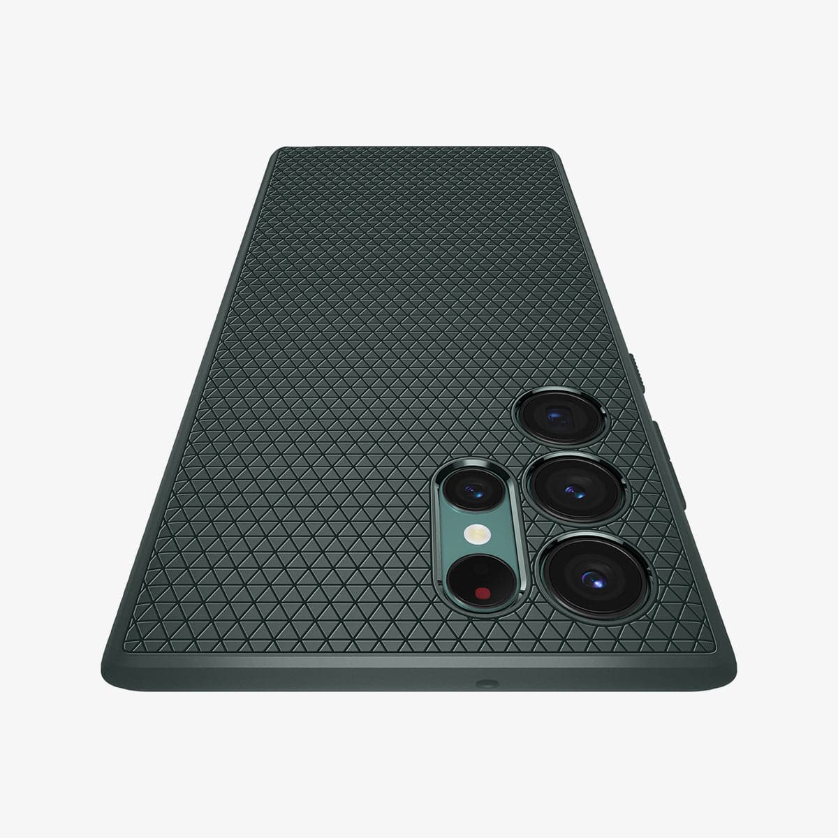 ACS04518 - Galaxy S22 Ultra 5G Case Liquid Air in abyss green showing the back zoomed in to show the fine details
