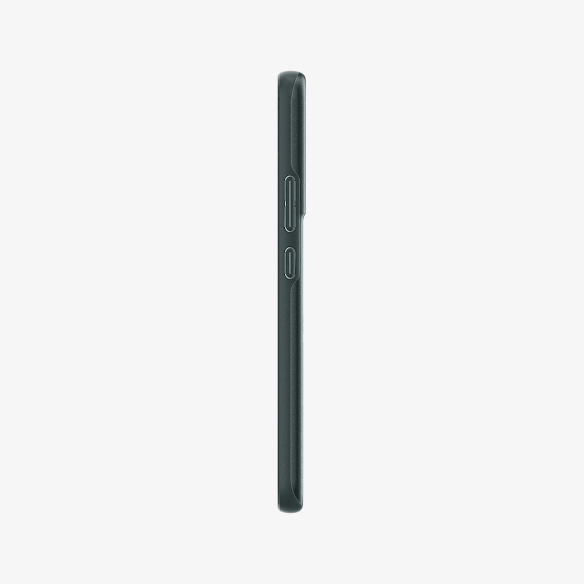 ACS04520 - Galaxy S22 Plus 5G Case Thin Fit in abyss green showing the side with volume controls
