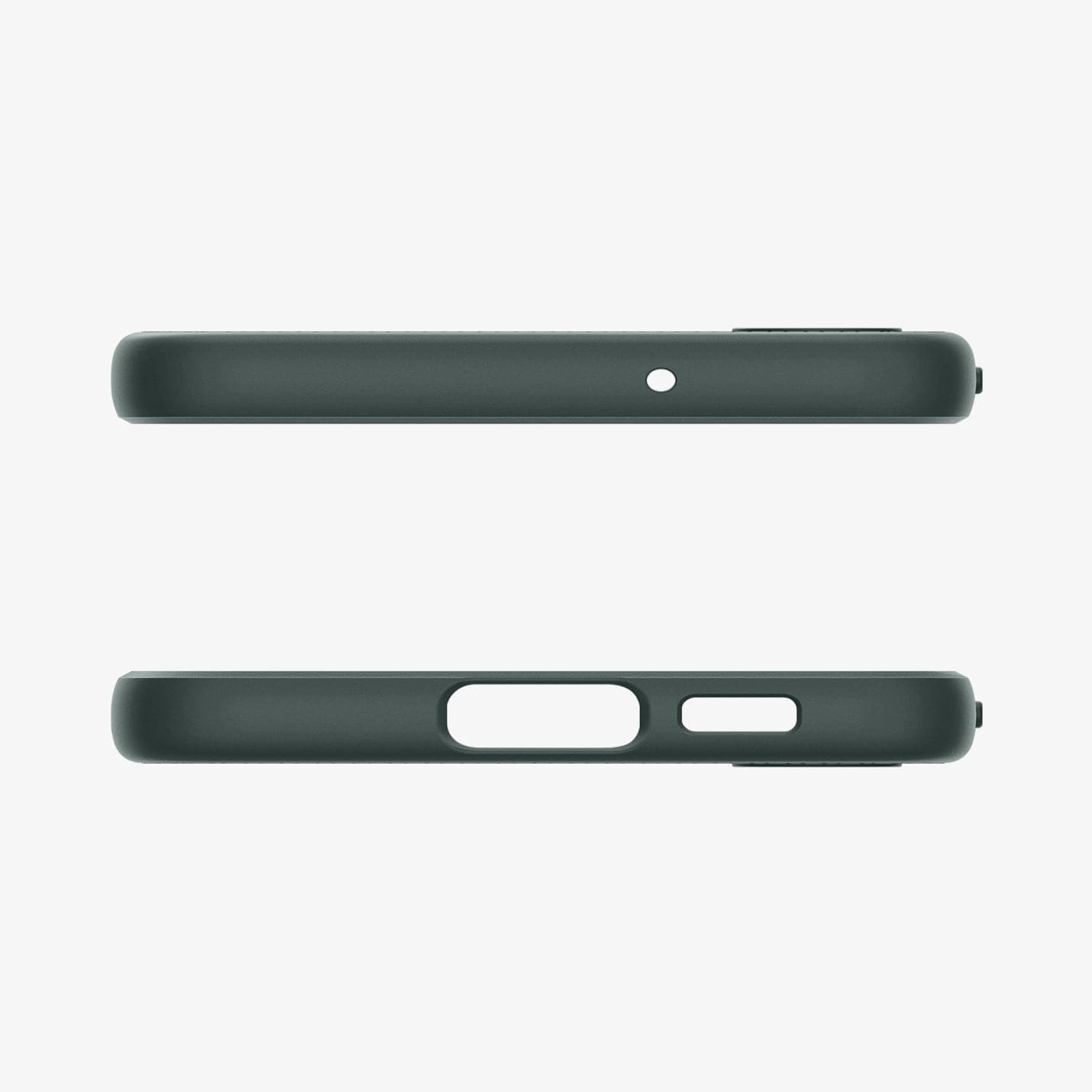 ACS05713 - Galaxy S23 Case Liquid Air in abyss green showing the top and bottom with precise cutouts