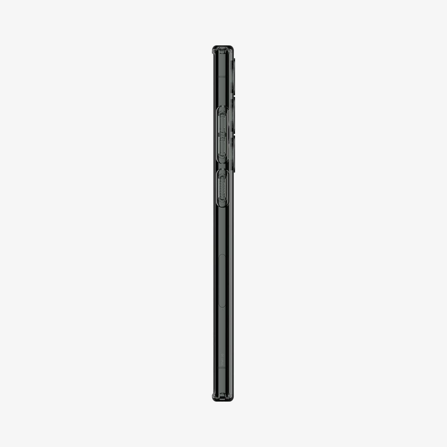 ACS05611 - Galaxy S23 Ultra Case Liquid Crystal in space crystal showing the side with volume controls
