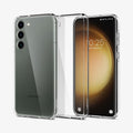 ACS05714 - Galaxy S23 Case Ultra Hybrid in crystal clear showing the back, inside and front