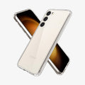 ACS05714 - Galaxy S23 Case Ultra Hybrid in crystal clear showing the back, front and sides