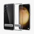 ACS05717 - Galaxy S23 Case Ultra Hybrid S in crystal clear showing the back, inside and front