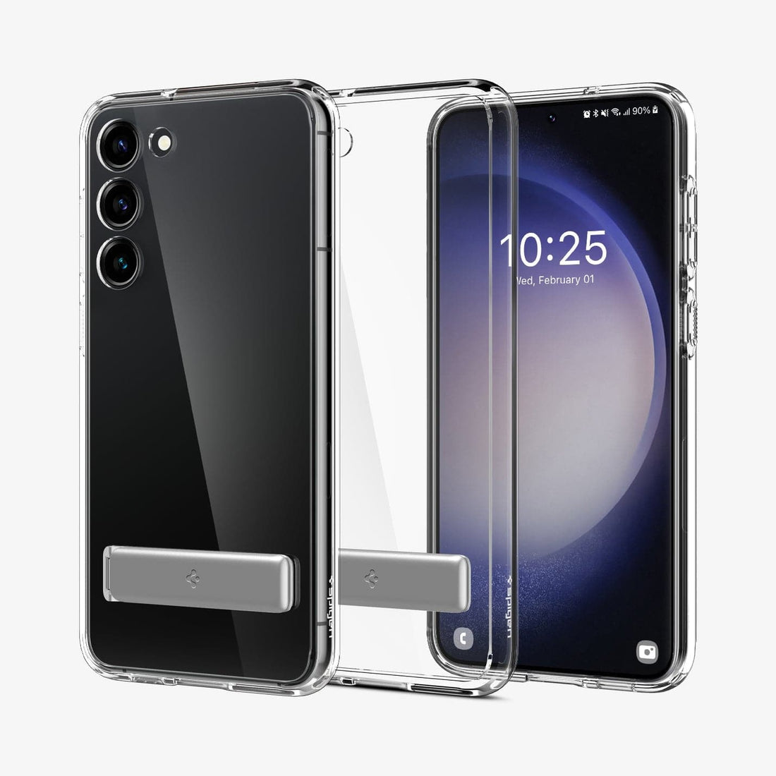 ACS05622 - Galaxy S23 Ultra Case Ultra Hybrid S in crystal clear showing the back