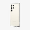 AGL06165 - Galaxy S23 Ultra EZ Fit Optik Pro Lens Protector in cream showing the back and partial side