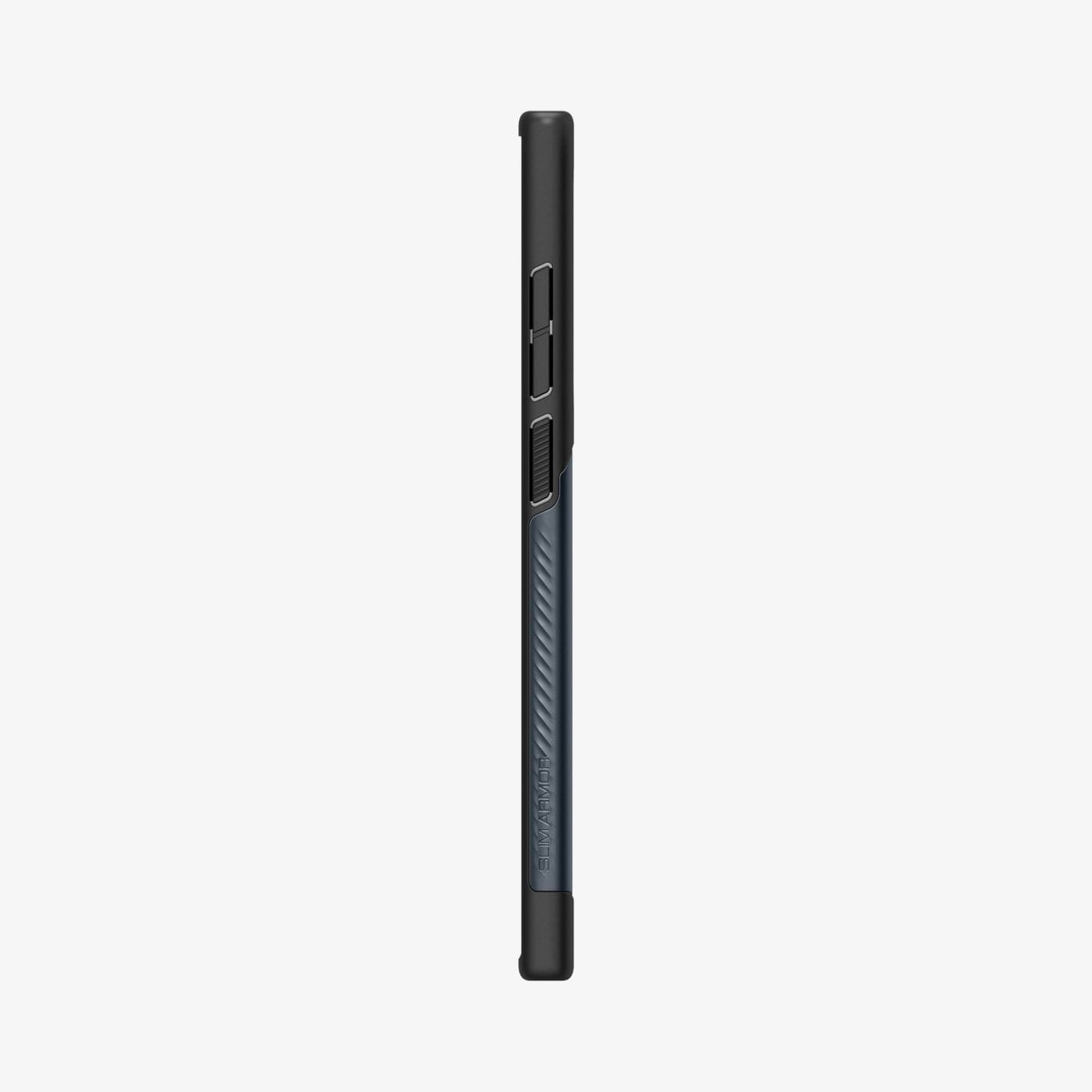 ACS05640 - Galaxy S23 Ultra Case Slim Armor in metal slate showing the side with volume controls