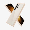 ACS06078 - Galaxy S23 Ultra Case Ultra Hybrid in sand beige showing the back, front and sides