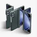 ACS06212 - Galaxy Z Fold 5 Case Slim Armor Pro in abyss green showing the back, front and top of multiple devices