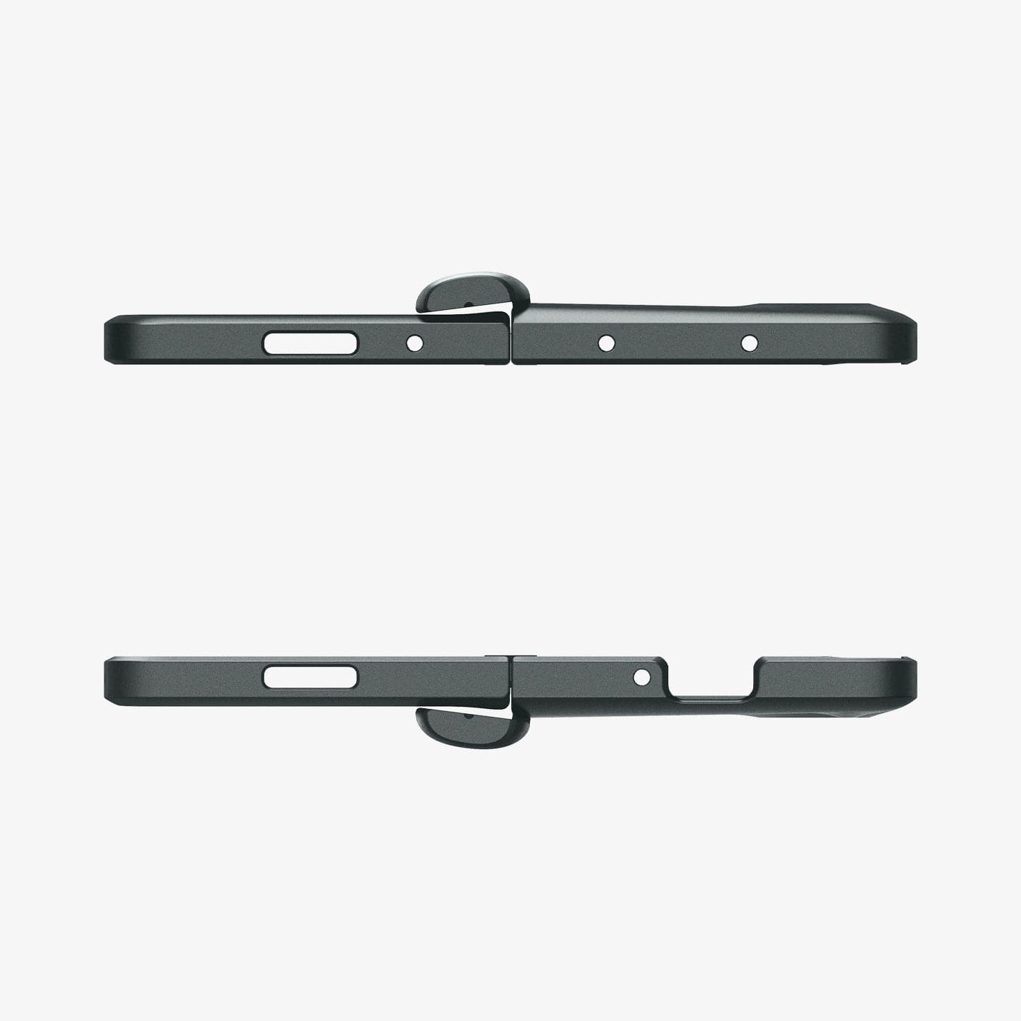 ACS06212 - Galaxy Z Fold 5 Case Slim Armor Pro in abyss green showing the top and bottom with precise cutouts