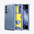 ACS06869 - Galaxy Z Fold 5 Case Slim Armor Pro in sierra blue showing the back, inside and front
