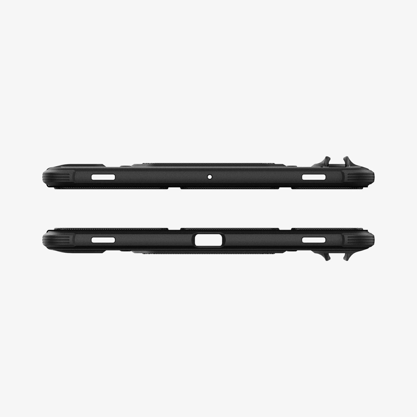 ACS06540 - Galaxy Tab S9 Case Rugged Armor Pro in black showing the top and bottom with precise cutouts