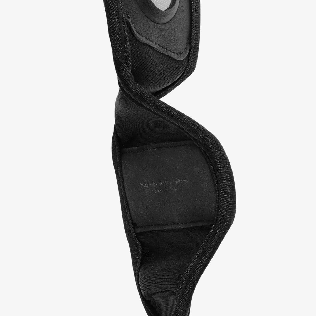 AHP03117 - AirTag Rangefinder Wrap in black showing the wrap being bent to show the flexibility