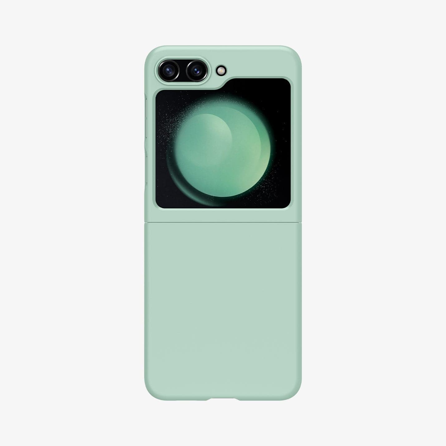 ACS06871 - Galaxy Z Flip 5 Case Air Skin in apple mint showing the back fully open