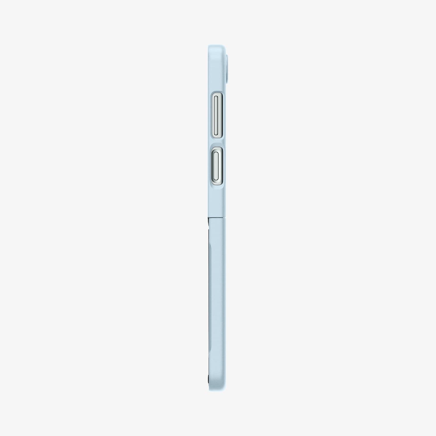 ACS06233 - Galaxy Z Flip 5 Case AirSkin in mute blue showing the side with volume controls