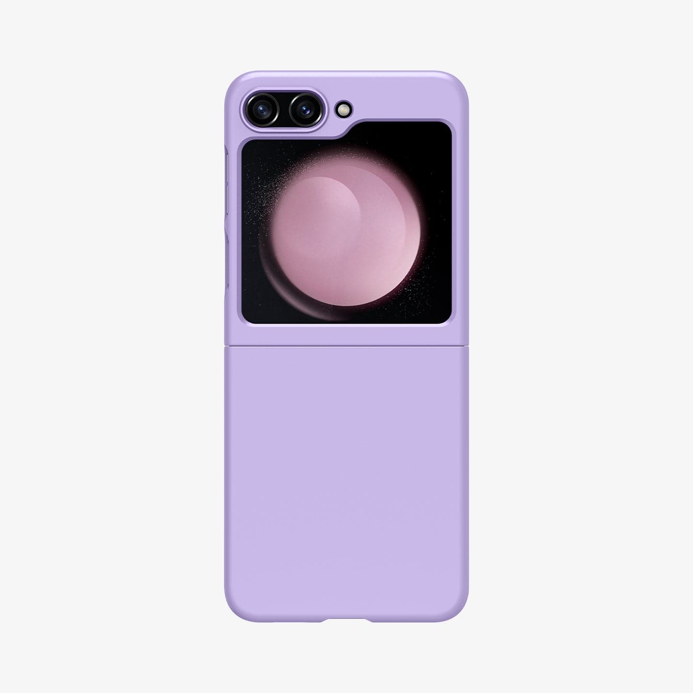 ACS06232 - Galaxy Z Flip 5 Case AirSkin in rose purple showing the back with phone fully open