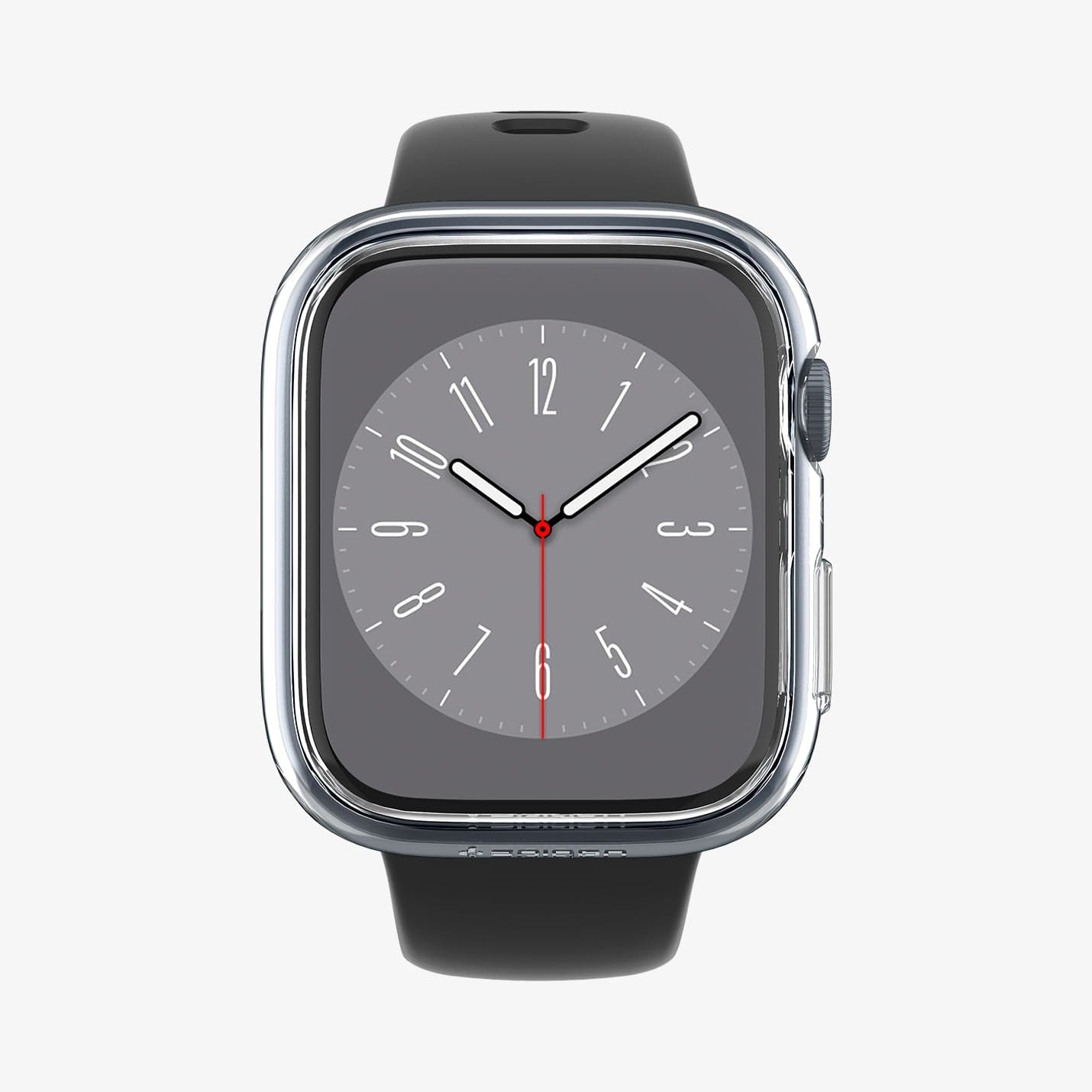 ACS04179 - Apple Watch Series (45mm) Case Thin Fit in crystal clear showing the front view