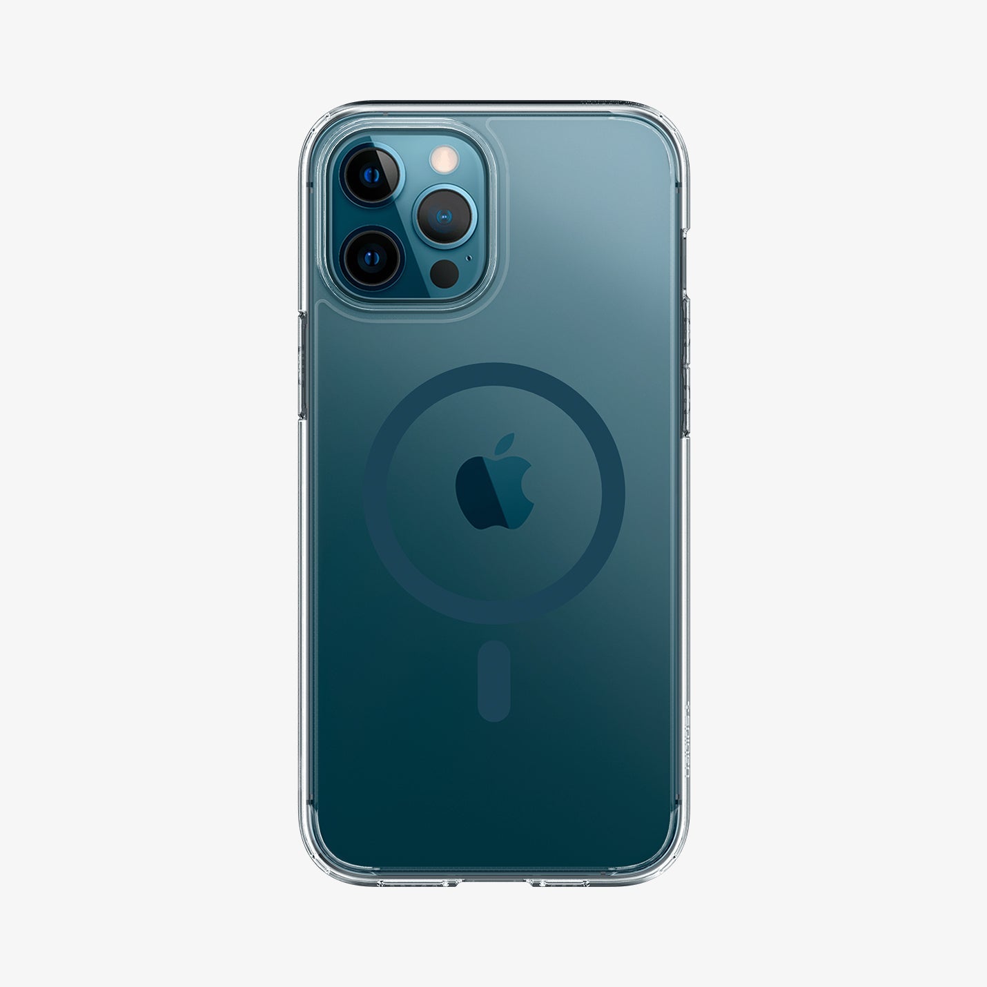 ACS02624 - iPhone 12 Pro Max Case Ultra Hybrid Mag Safe Compatible in pacific blue showing the back
