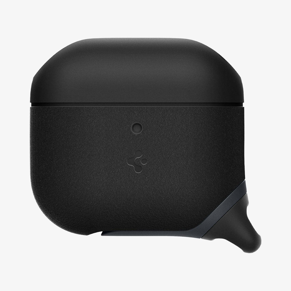 ASD00542 - Apple AirPods Pro / AirPods Pro 2 Case Slim Armor IP in black showing the front, side and carabiner