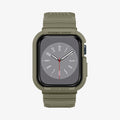 ACS05914 - Apple Watch Series (Apple Watch (45mm)) Case Rugged Armor Pro in vintage khaki showing the front