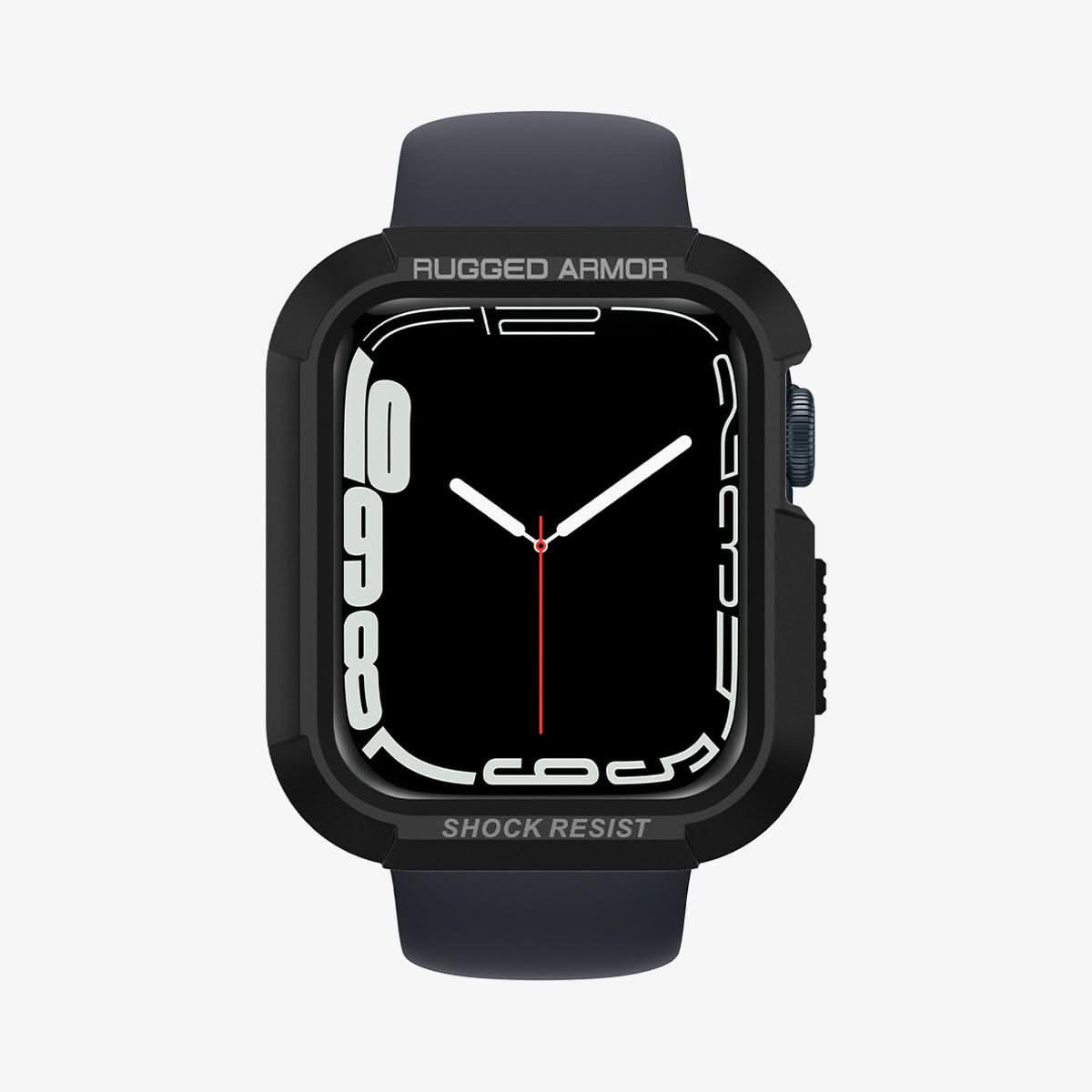 061CS24480 - Apple Watch Series (Apple Watch (41mm)) Case Rugged Armor in black showing the front