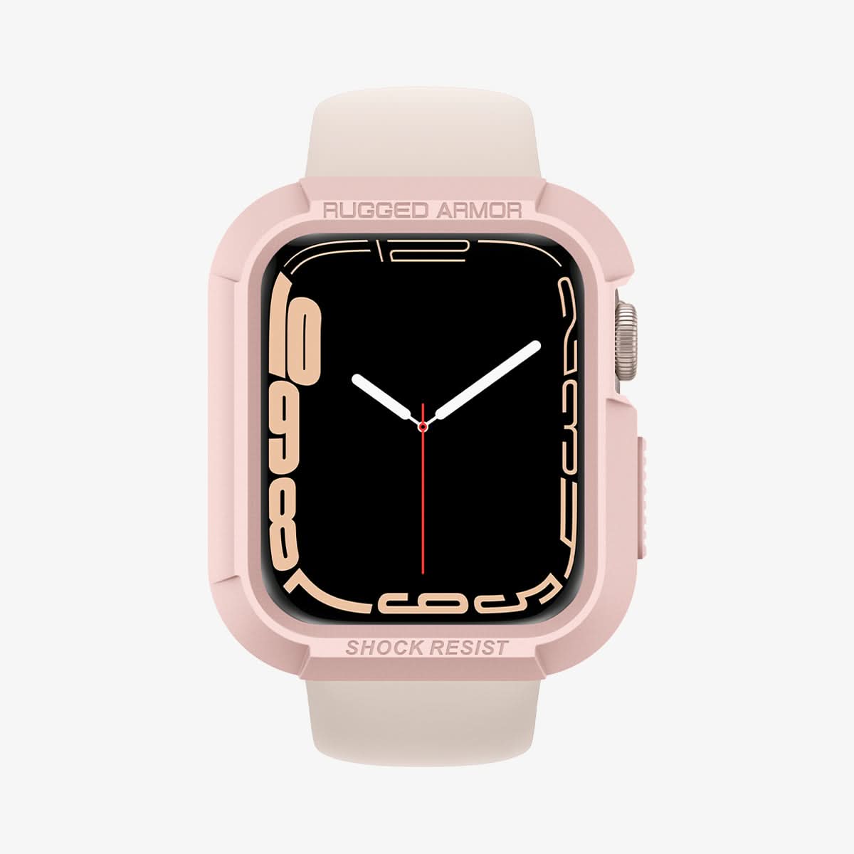 061CS24481 - Apple Watch Series (Apple Watch (41mm)) Case Rugged Armor in rose gold showing the front