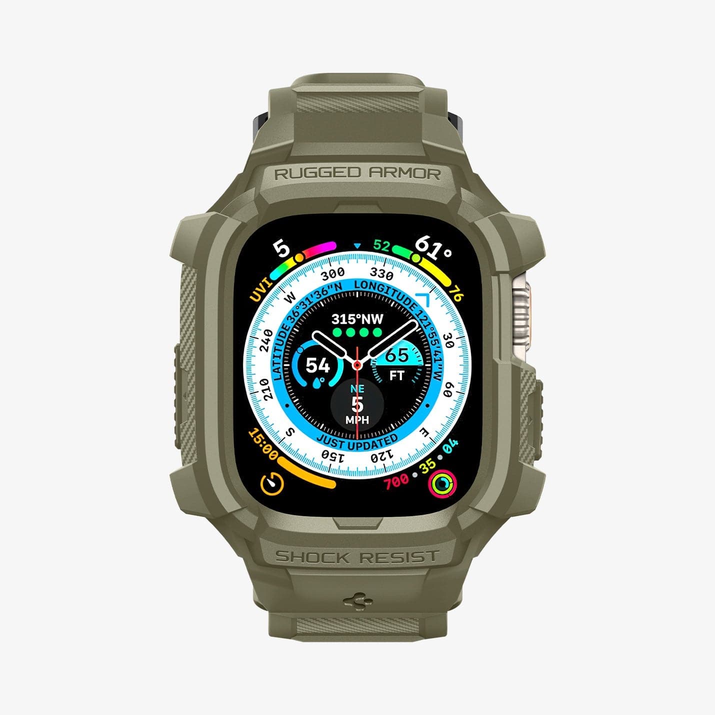 ACS05915 - Apple Watch Series (Apple Watch (49mm)) in vintage khaki showing the front