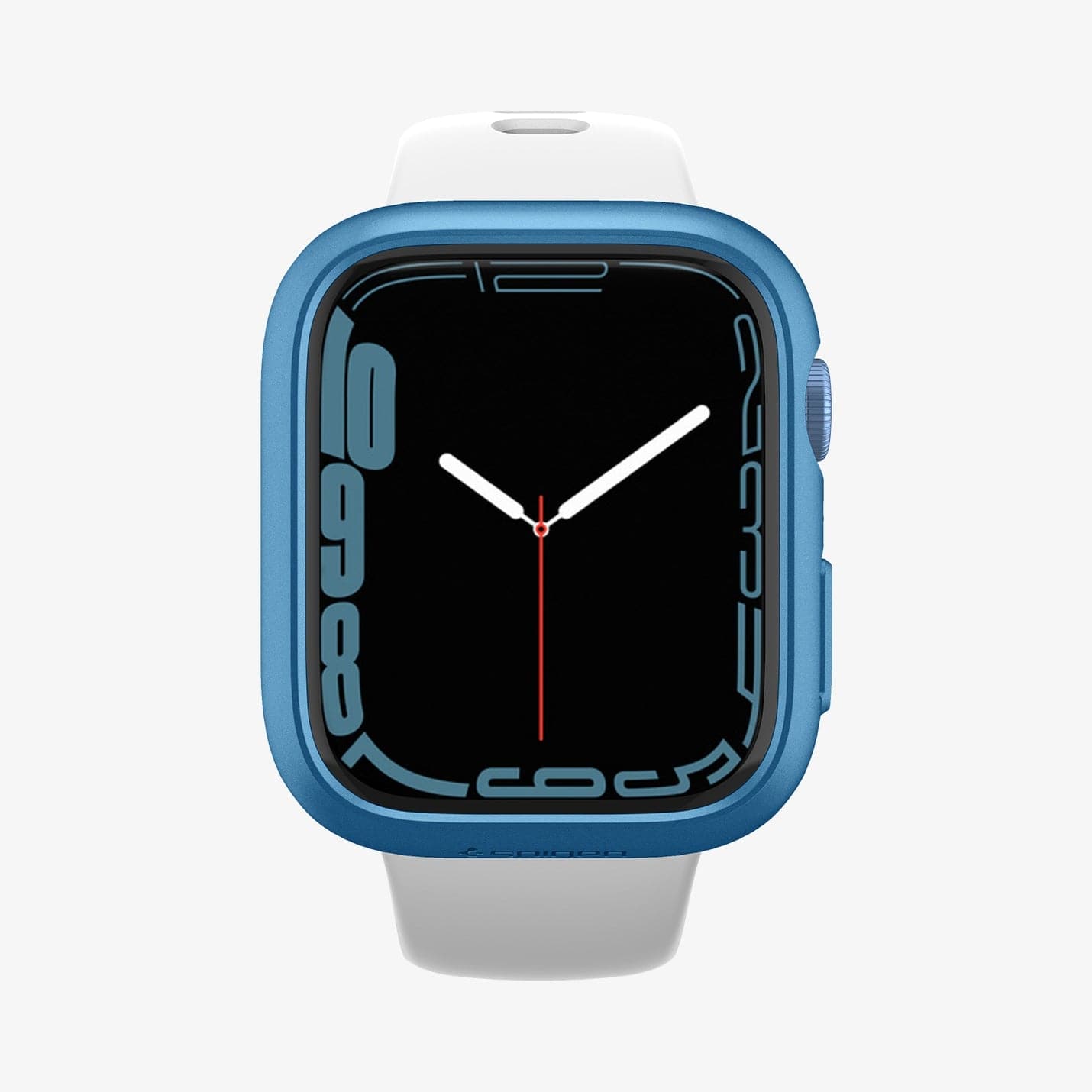 ACS04186 - Apple Watch Series (41mm) Case Thin Fit in metallic blue showing the front view