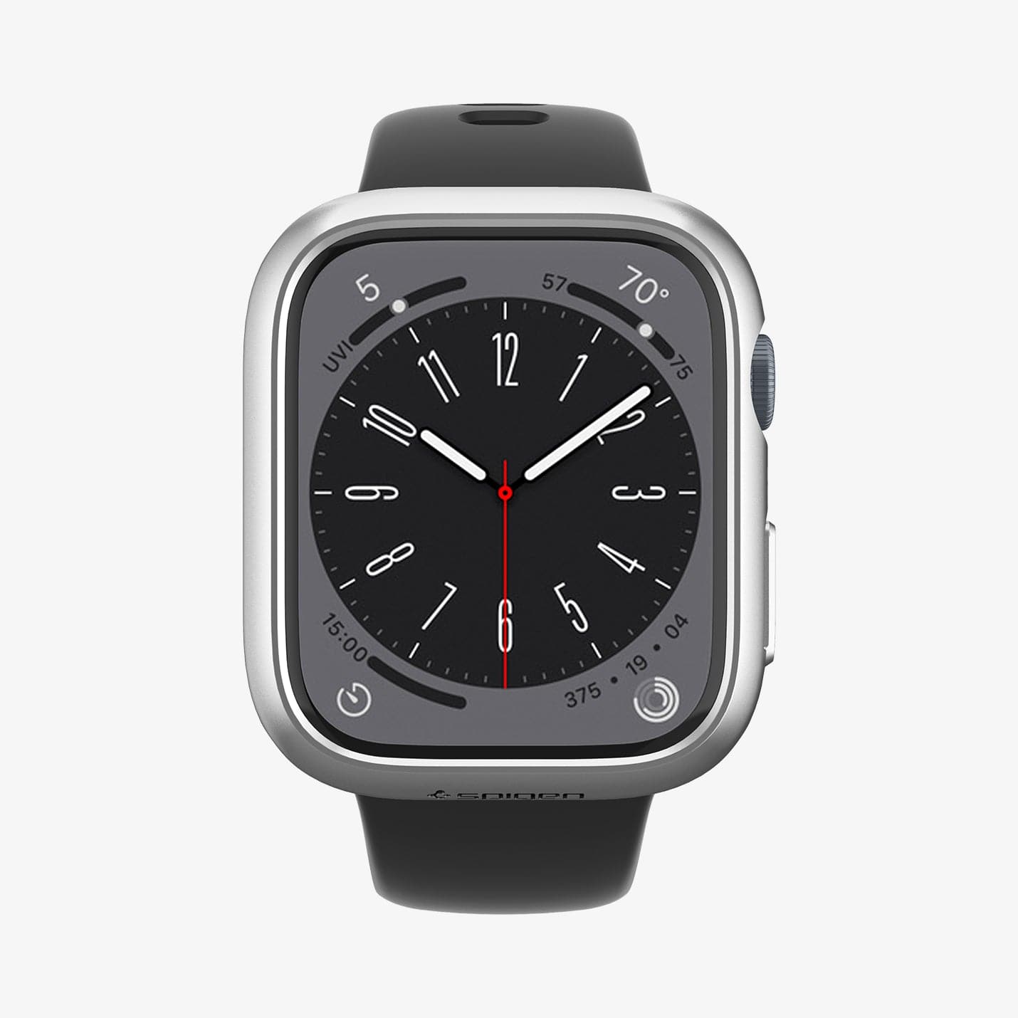 ACS04178 - Apple Watch Series (45mm) Case Thin Fit in graphite showing the front view