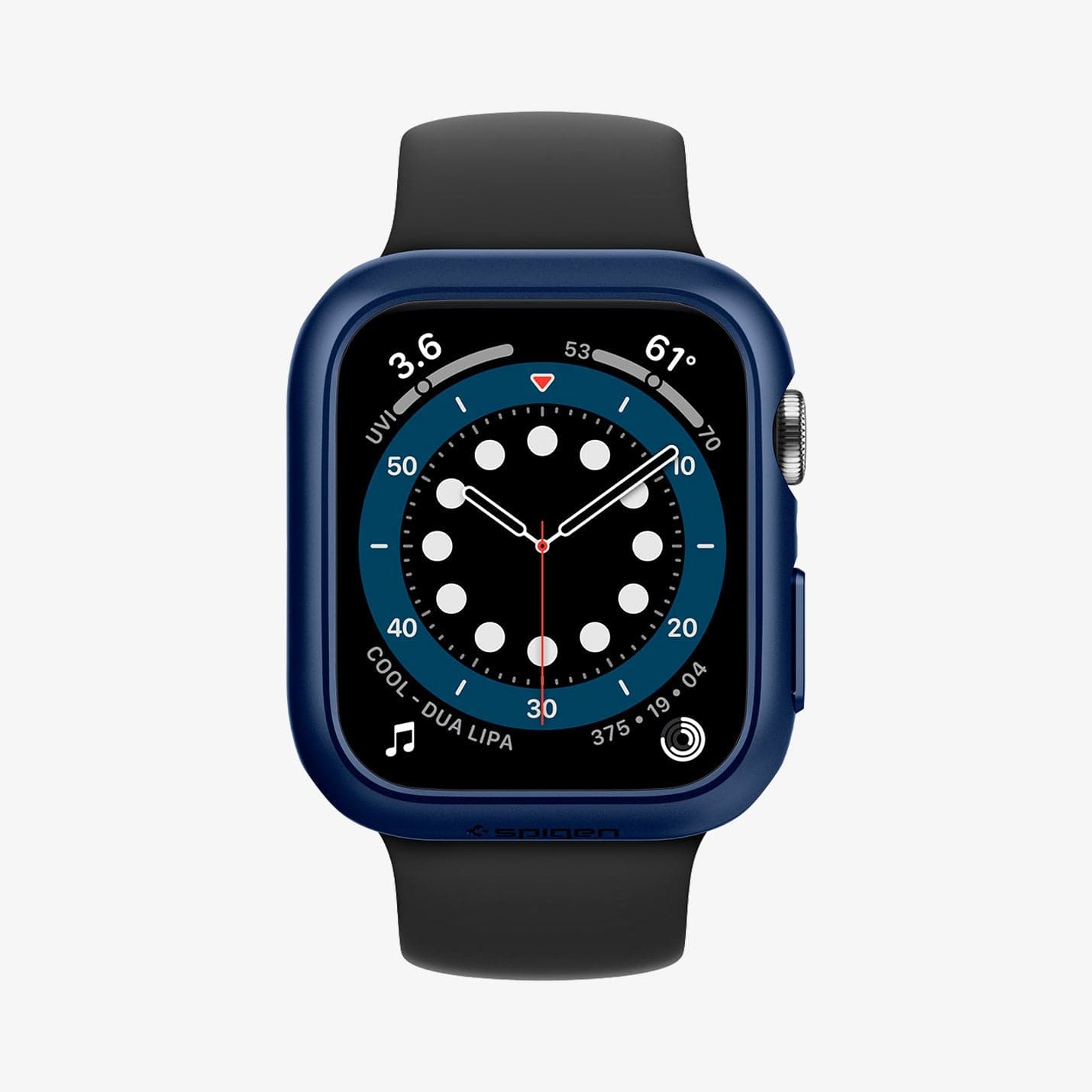 ACS02223 -  Apple Watch Series (44mm) Case Thin Fit in metallic blue showing the front