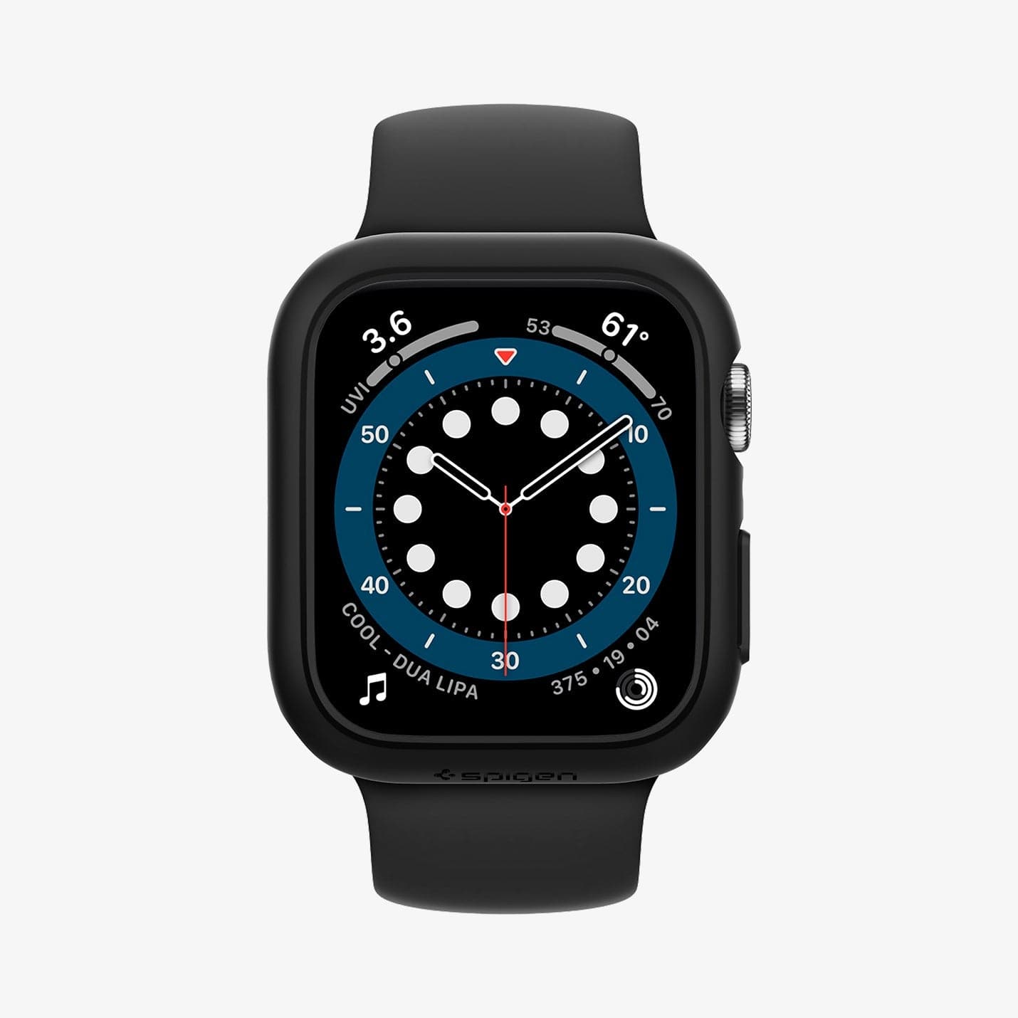 061CS24484 - Apple Watch Series (Apple Watch (40mm)) Case Thin Fit in black showing the front
