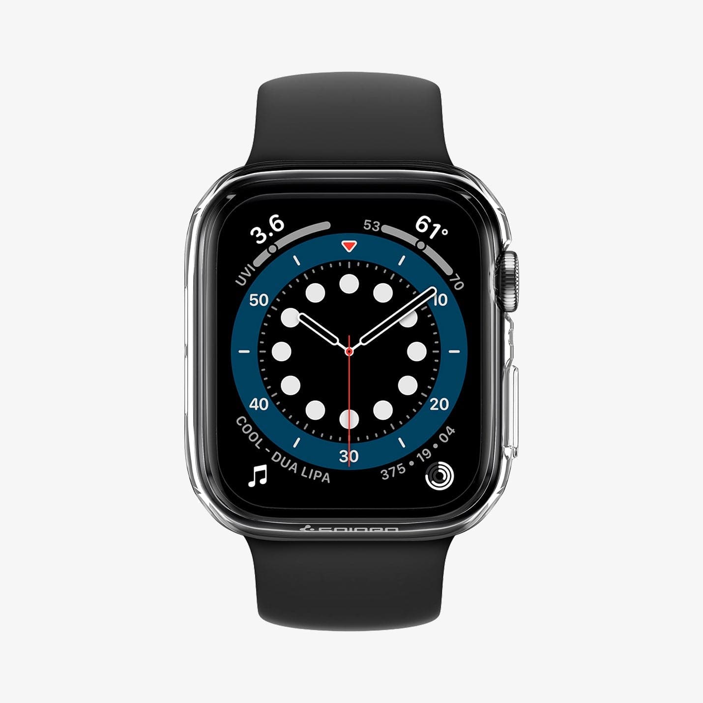ACS02815 - Apple Watch Series (Apple Watch (40mm)) Case Thin Fit in crystal clear showing the front