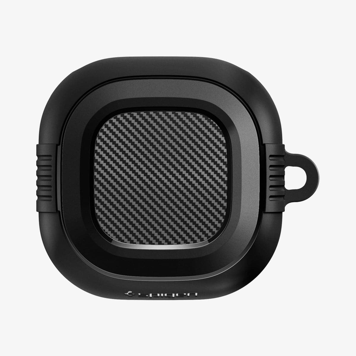 ASD01276 - Galaxy Buds 2 Pro / 2 / Pro / Live Case Rugged Armor in matte black showing the top