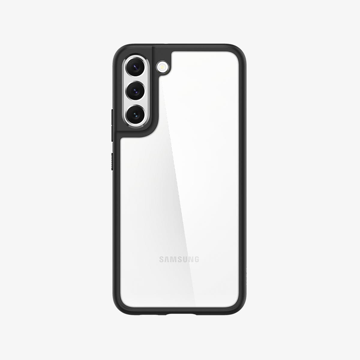 ACS03989 - Galaxy S22 5G Case Ultra Hybrid in matte black showing the back