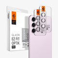 AGL06171 - Galaxy S23 Plus / S23 EZ Fit Optik Pro Lens Protector in lavender showing the device, two lens protectors and packaging