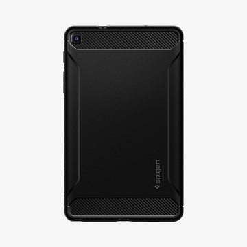 ACS04136 - Galaxy Tab A8 Case Rugged Armor in matte black showing the back