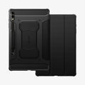 ACS06539 - Galaxy Tab S9+ Case Rugged Armor Pro in black showing the back and front