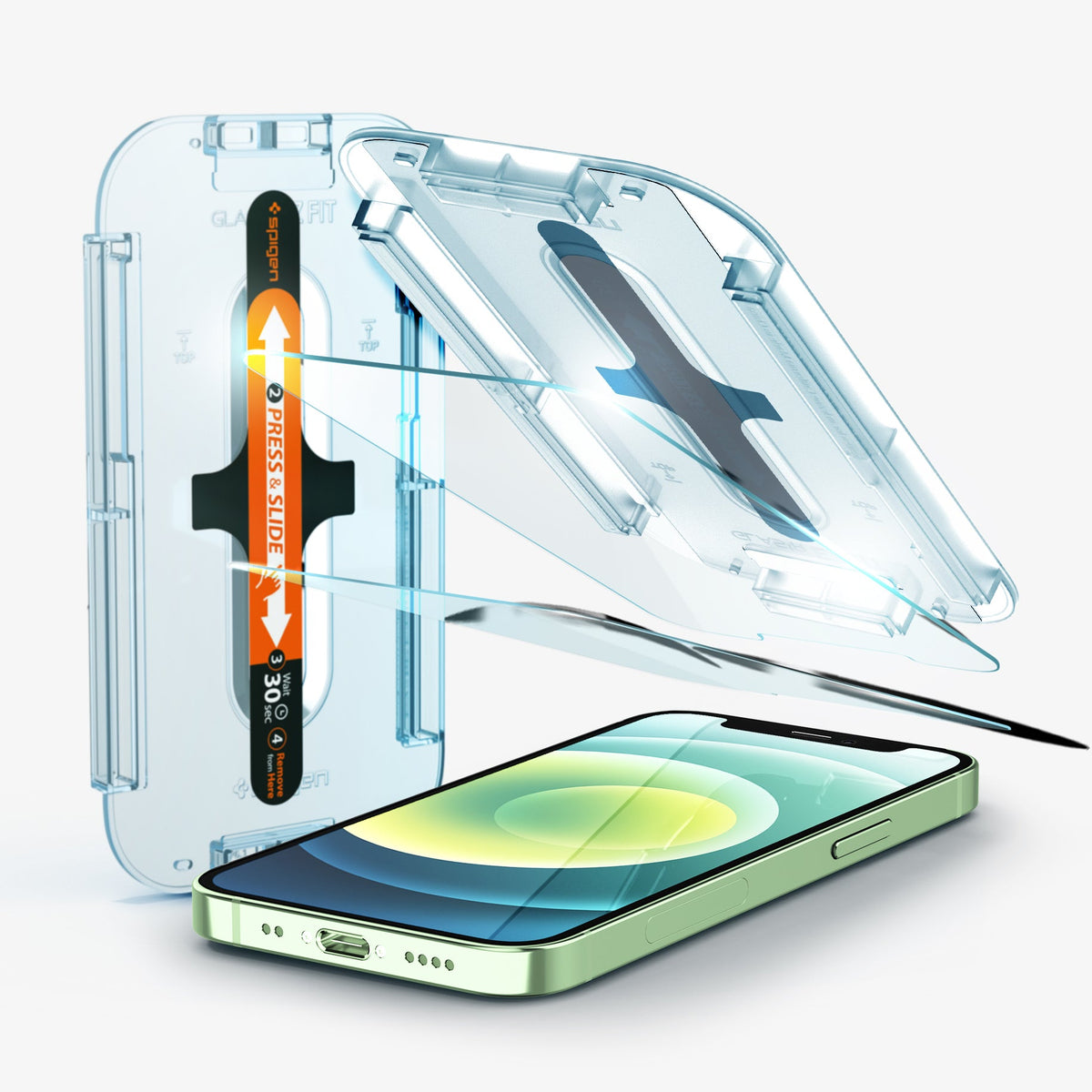 Verre trempé SPIGEN iPhone 12 Pro Max Glas.tr ez Fit 2-pack - Shop