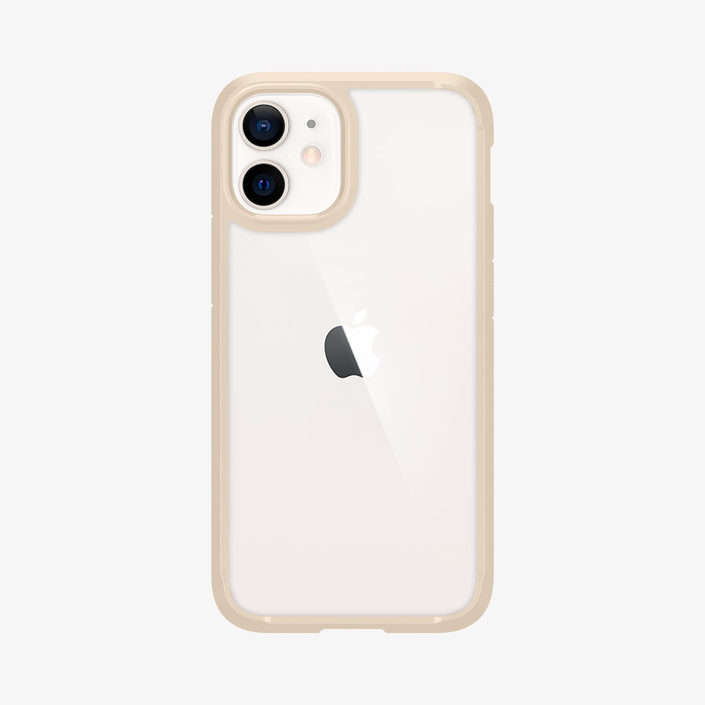 ACS02178 - iPhone 12 Mini Case Ultra Hybrid in sand beige showing the back