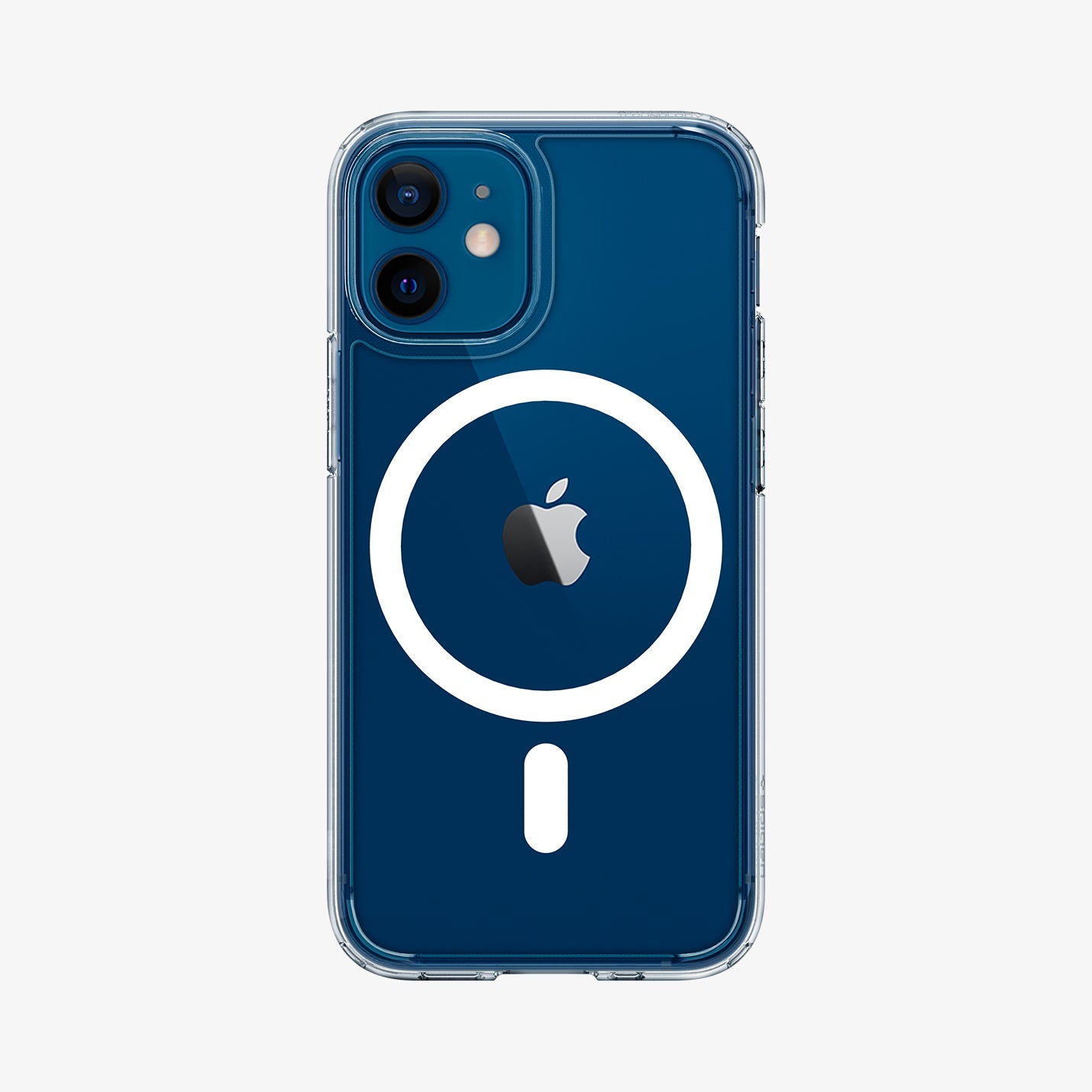 ACS02628 - iPhone 12 Mini Case Ultra Hybrid Mag Safe Compatible in white showing the back