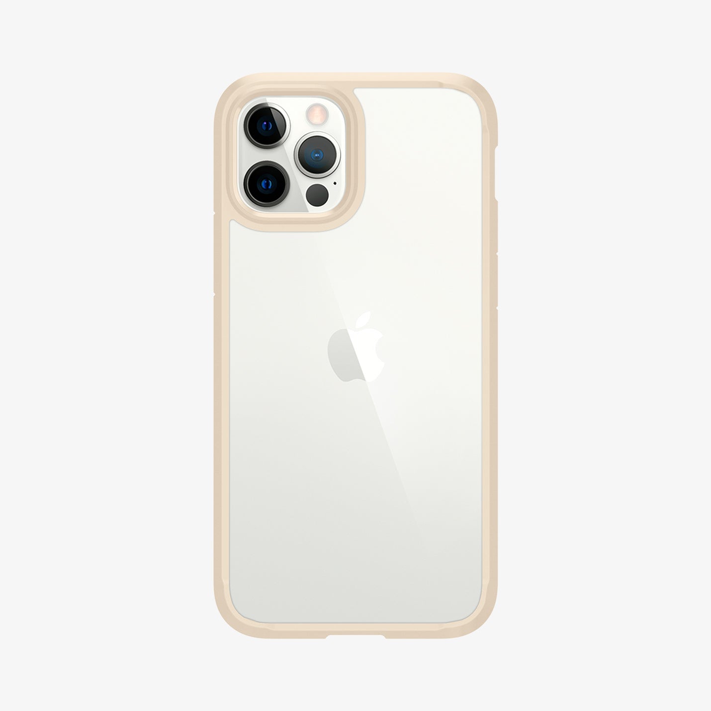 ACS02177 - iPhone 12 Pro / 12 Case Ultra Hybrid in sand beige showing the back