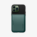 ACS04559 - iPhone 13 Pro Max Case Slim Armor CS in midnight green showing the back