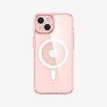 ACS03530 - iPhone 13 Case Ultra Hybrid Mag Safe Compatible in rose crystal showing the back